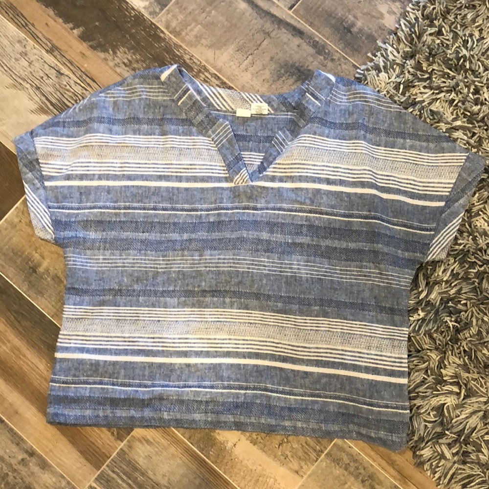 ARTISAN NY striped dolman linen/cotton top